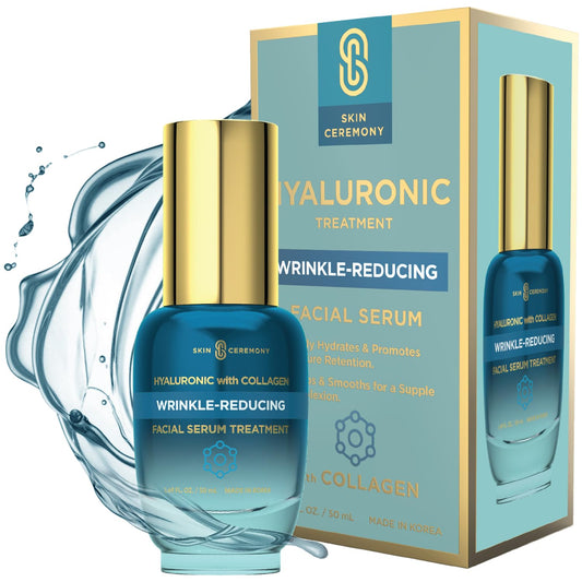 Hyaluronic Acid & Collagen Wrinkle Reducing Serum - Deep Hydration, Plumps & Smooths Skin - Dermatologist Tested, Clean Beauty, Korean Skin Care - 1.69 FL.OZ. - BEONE