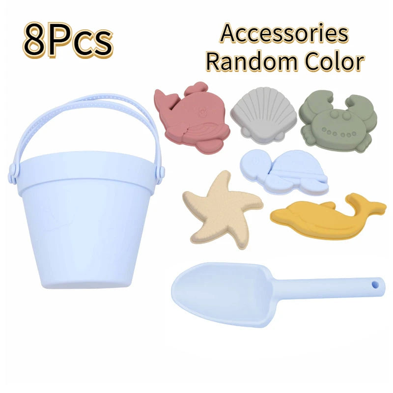 Silicone Beach Toys Set - Kids Sand Molds & Water Play Tools 🏖️