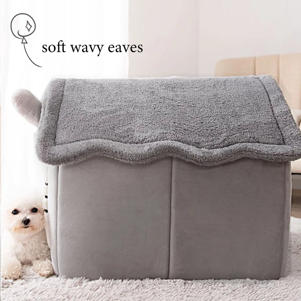 Foldable Indoor Pet House – Cozy, Washable Bed for Cats &amp; Small Dogs! 🐾