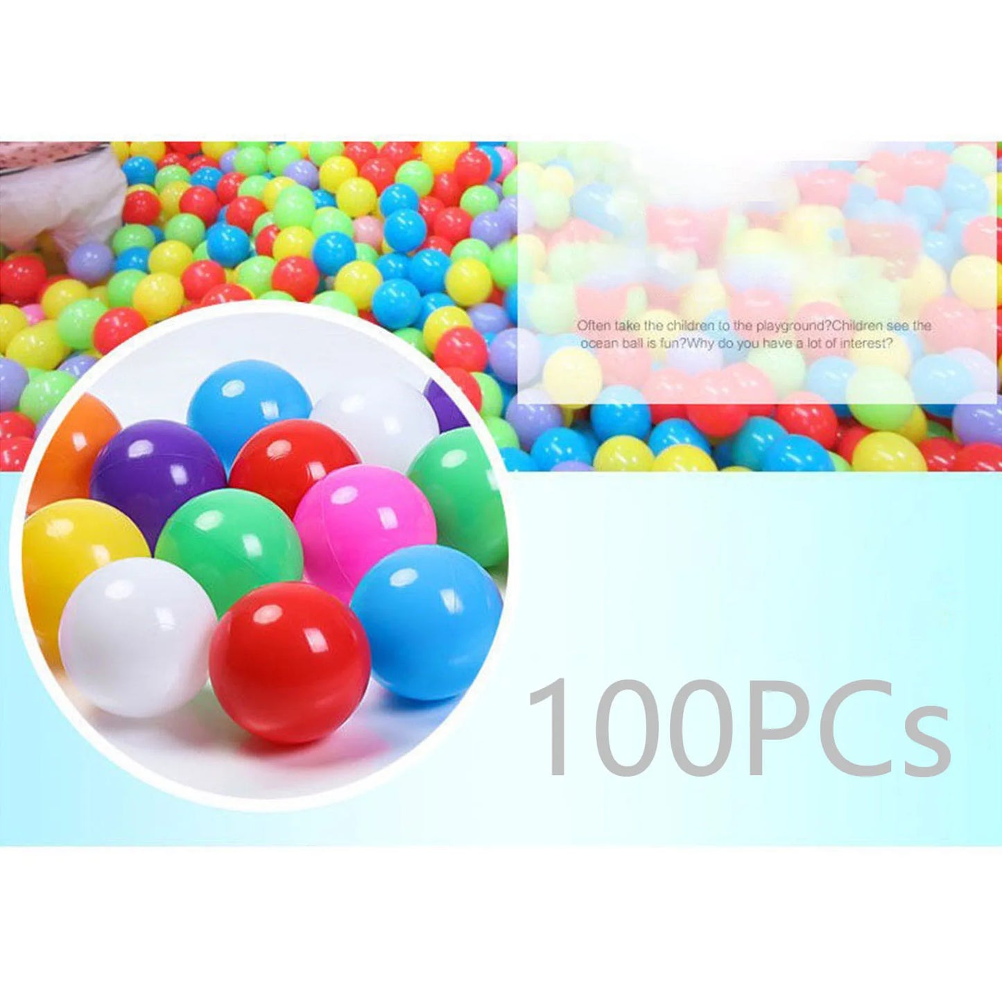 50/100Pcs Colorful Soft Plastic Ball Pit Balls - Eco-Friendly Play Balls for Kids 🎈