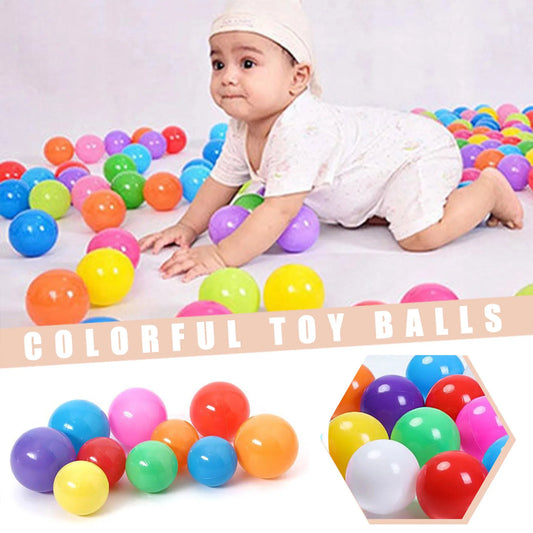 50/100Pcs Colorful Soft Plastic Ball Pit Balls - Eco-Friendly Play Balls for Kids 🎈