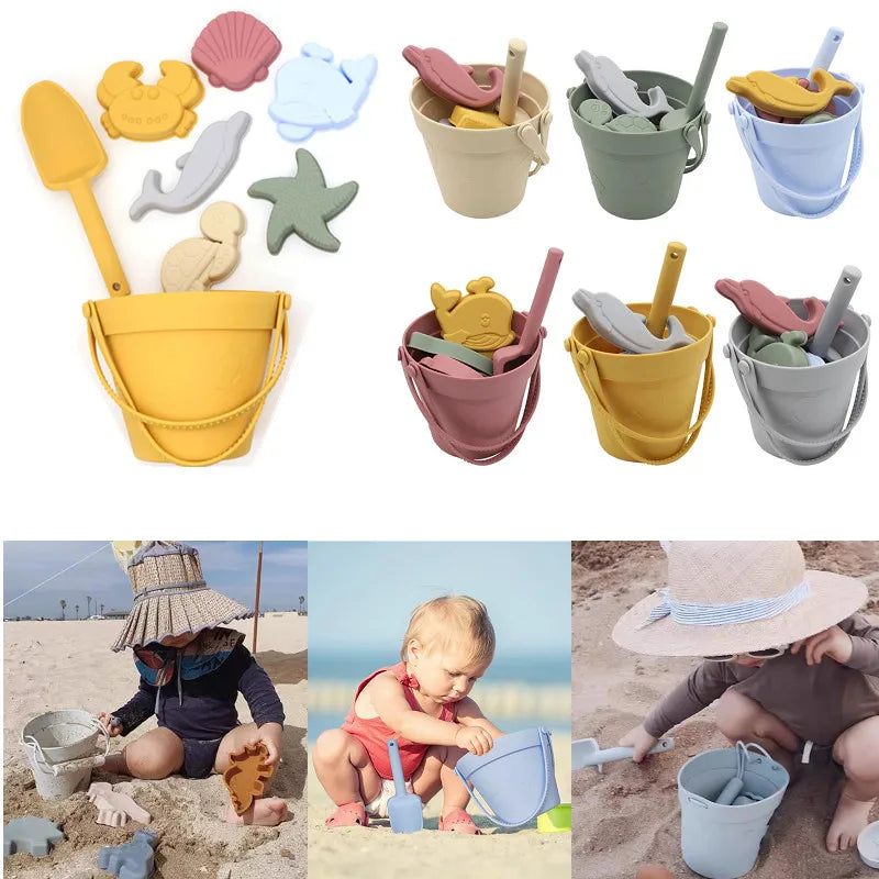 Silicone Beach Toys Set - Kids Sand Molds & Water Play Tools 🏖️